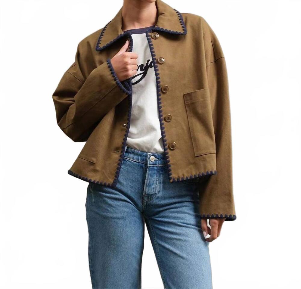 NEW RAISONNEL peg boxy fit jacket in olive
